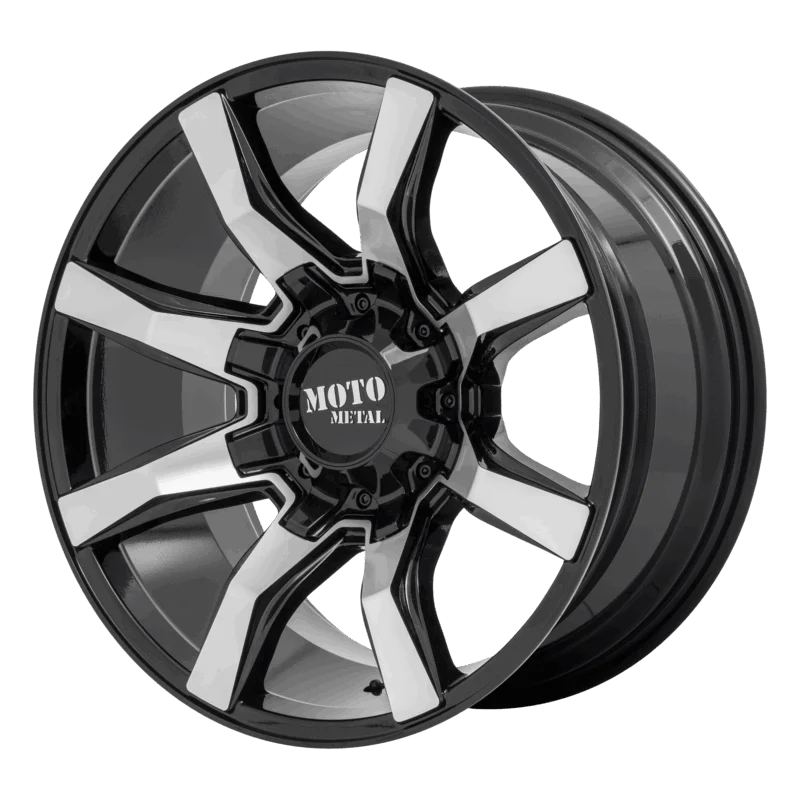 Moto Metal MO80421067512 - Spider, Gloss Black Machined, Mo804 Spider