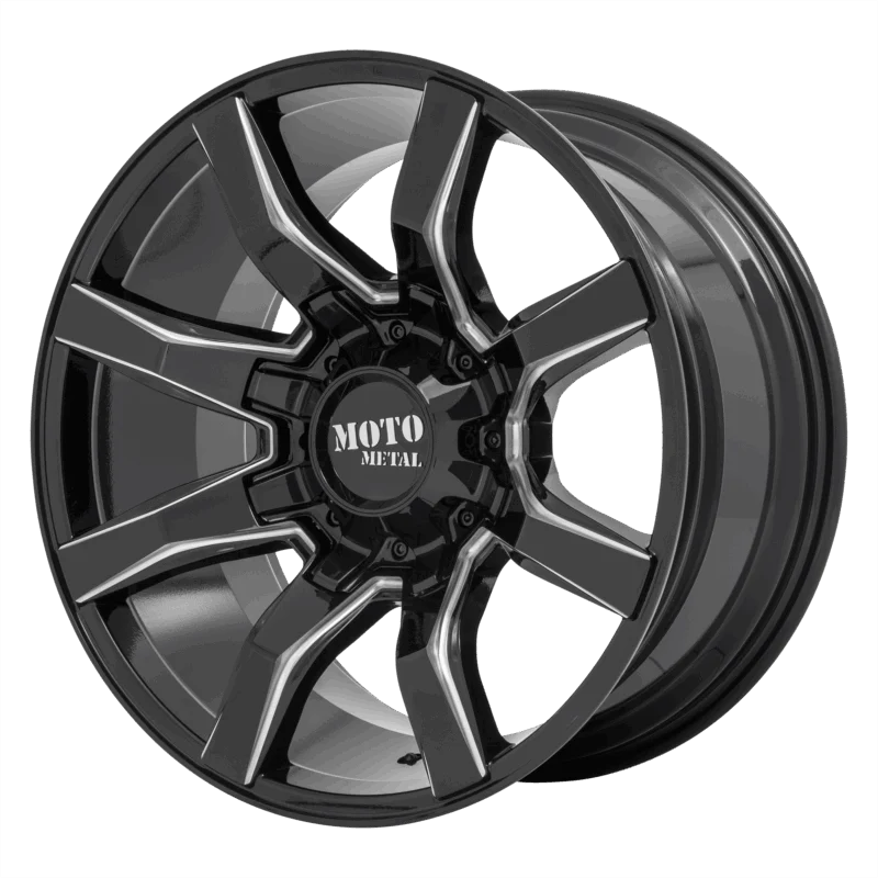 Moto Metal MO80429078918 - Spider, 6x120 +18mm, Gloss Black Milled