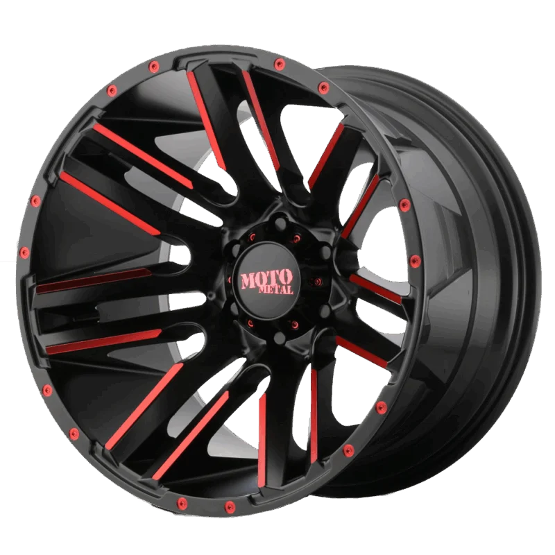 Moto Metal MO97821050524NRC - Razor, Satin Black Mach W/ Red Tint, Mo978 Razor