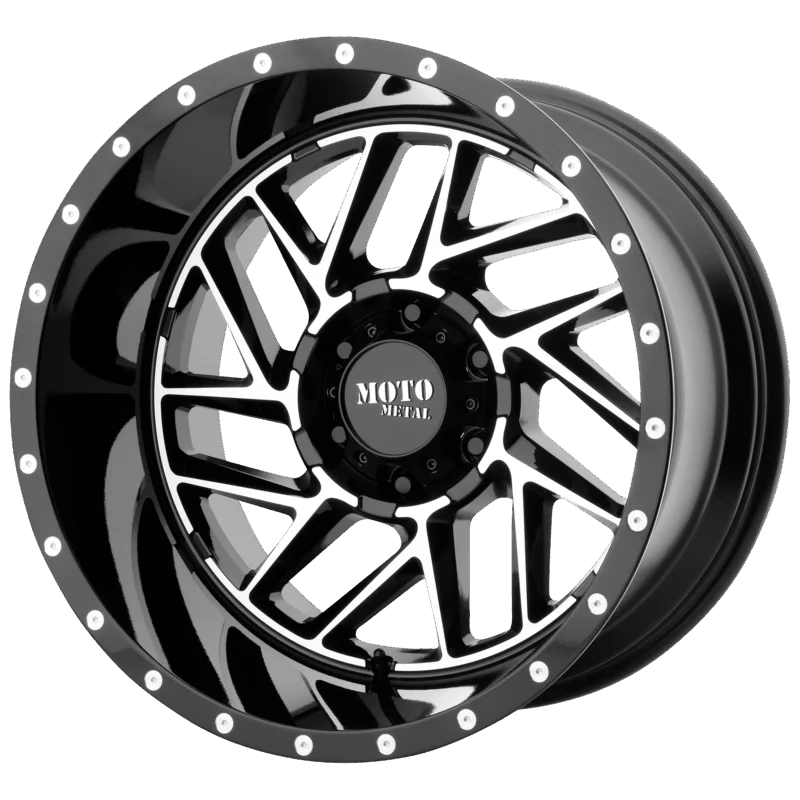 Moto Metal MO98529068318 - Breakout, Gloss Black Machined, Mo985 Breakout