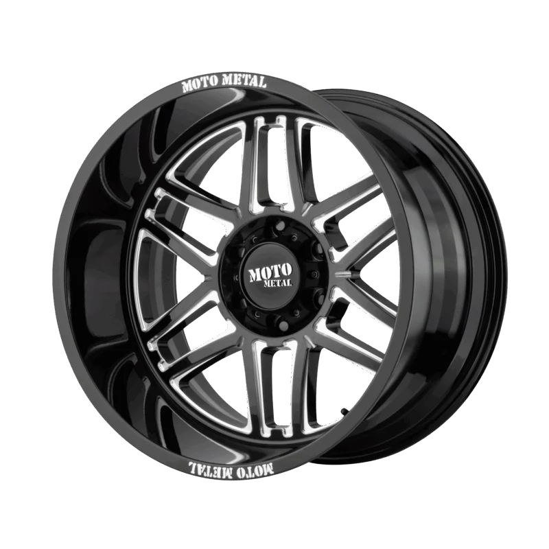 Moto Metal MO99229068318 - Folsom, Gloss Black Milled, Mo992 Folsom