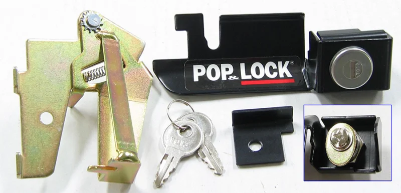 Pop & Lock PL2300 - Manual Tailgate Locks, Black, Traditional Design