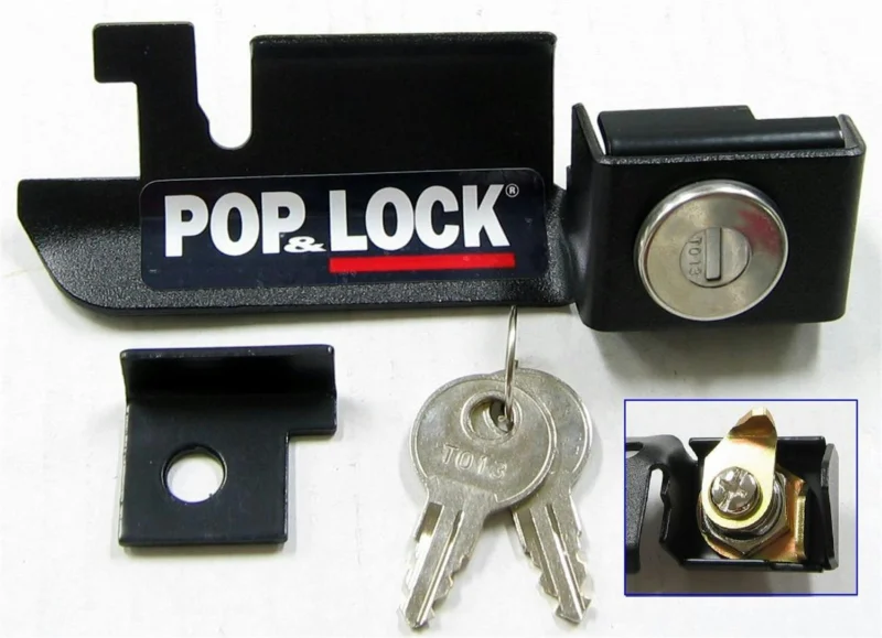 Pop & Lock PL2310 - Manual Tailgate Locks, Black, Traditional Design