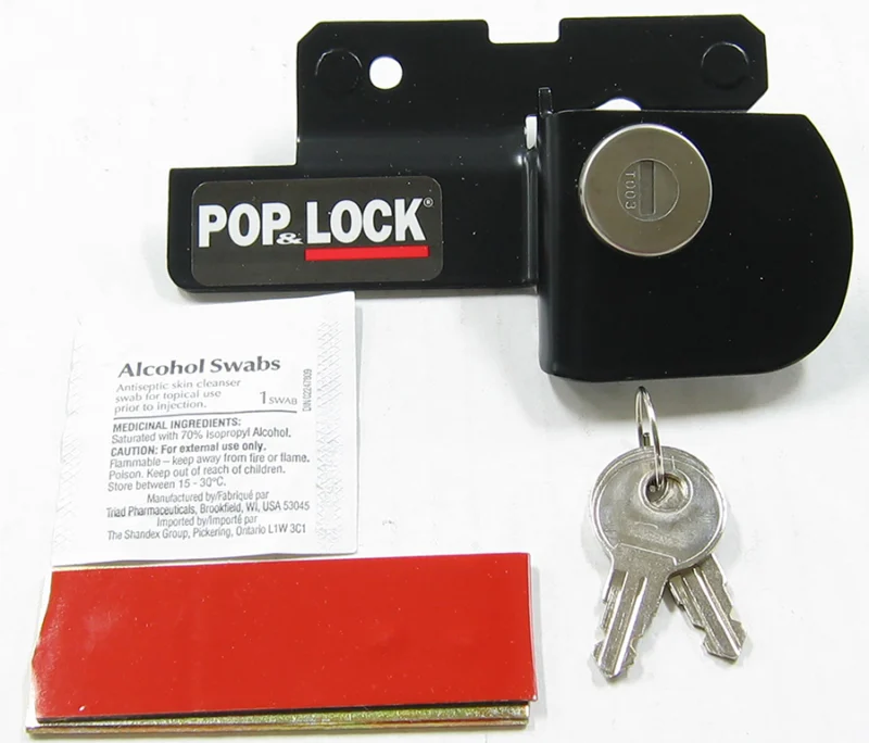 Pop & Lock PL2500 - Manual Tailgate Locks, Black, Traditional Design