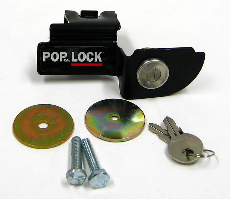 Pop & Lock PL3600 - Manual Tailgate Locks, Black, Traditional Design