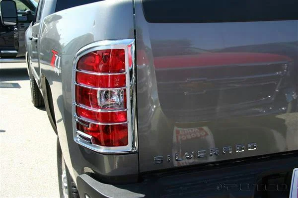 Putco 400890 - Tail Light Covers, Chrome, Cut Out
