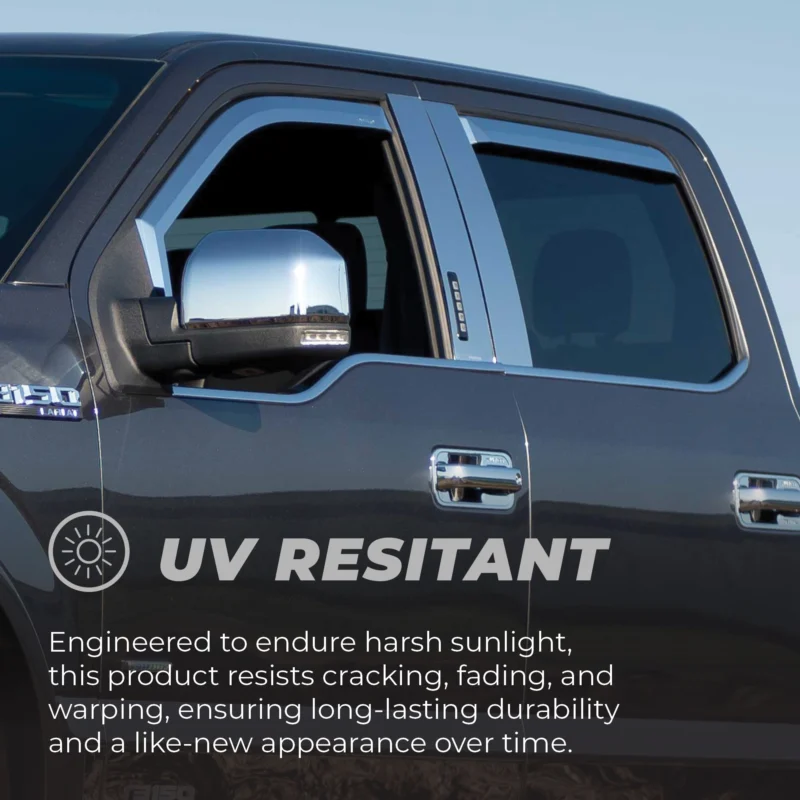 Putco 480257 - Element Window Visors, 4-Piece Set, Chrome