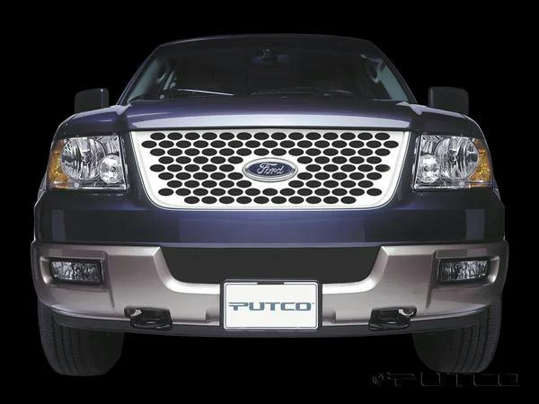 Putco 64403 - Grille Inserts, Silver, Oval Hole