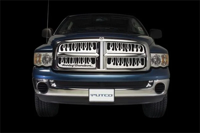 Putco 89243 - Grille Inserts, Silver, Flames