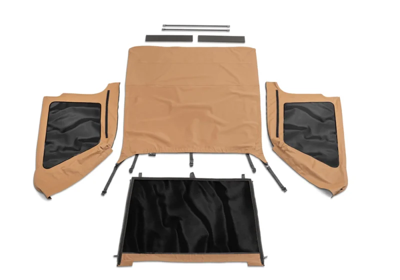 Rampage 109517 - Frameless Soft Top K, Without Door Surrounds, Header and Tailgate Bar
