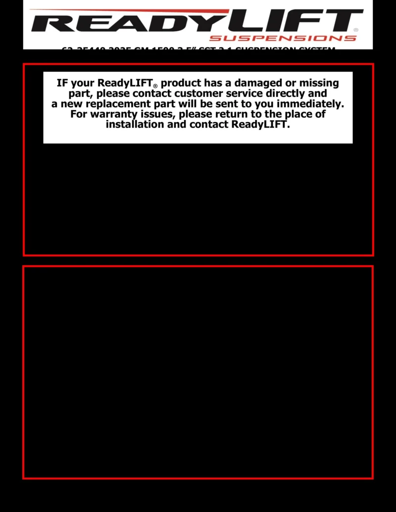 ReadyLift 62-35440 - Performance Lift Kits