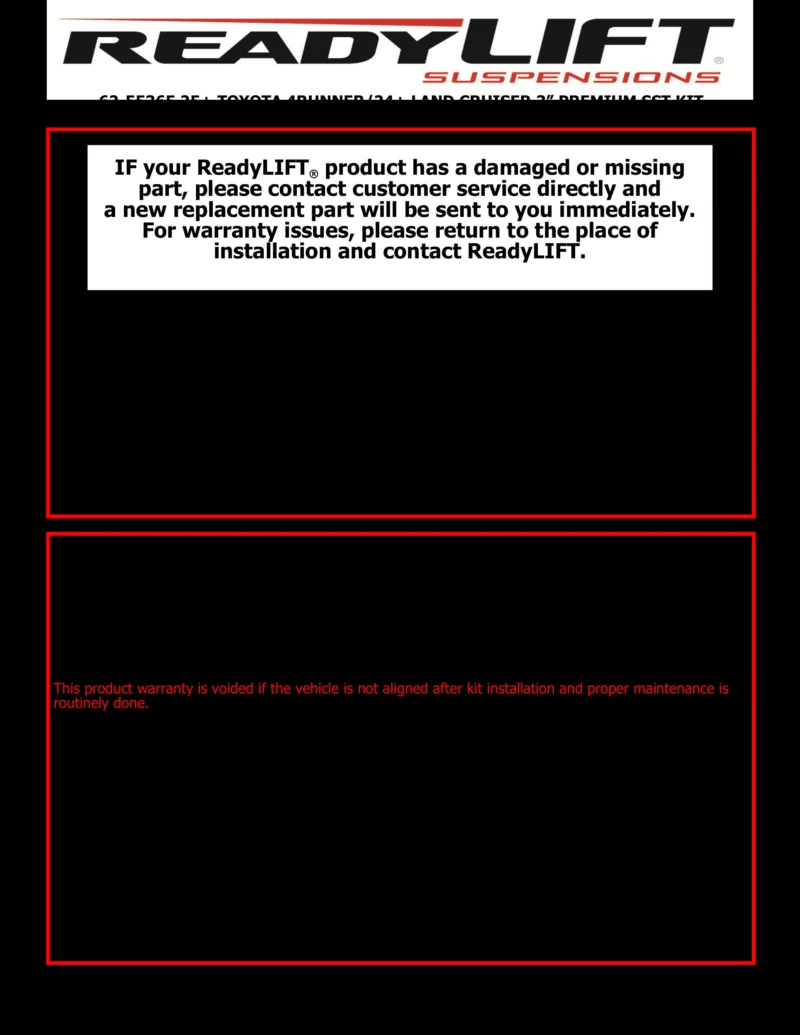 ReadyLift 62-55365 - Performance Lift Kits