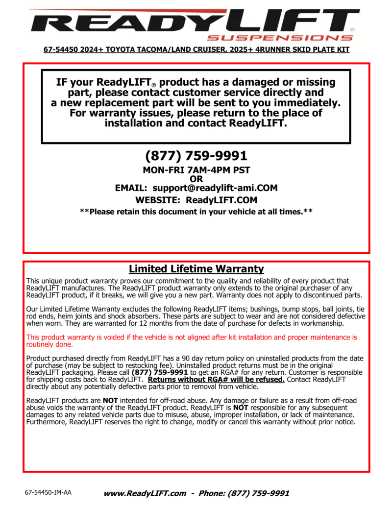 ReadyLift 67-54450 - Suspension Components