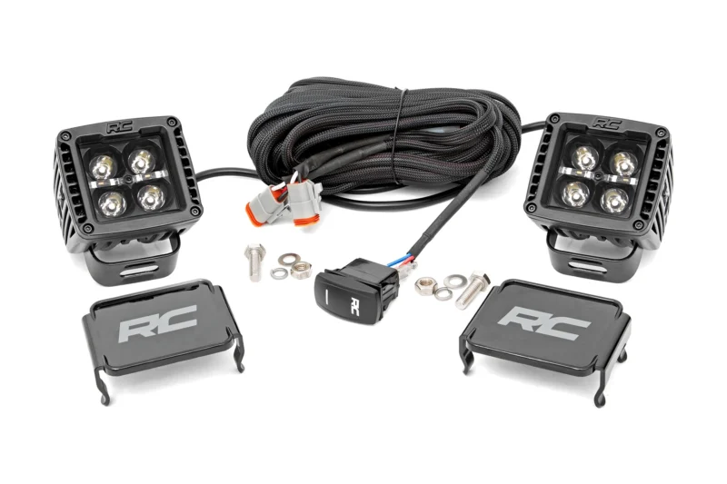 Rough Country 70903BLKDRL - Square & Cube LED Lights