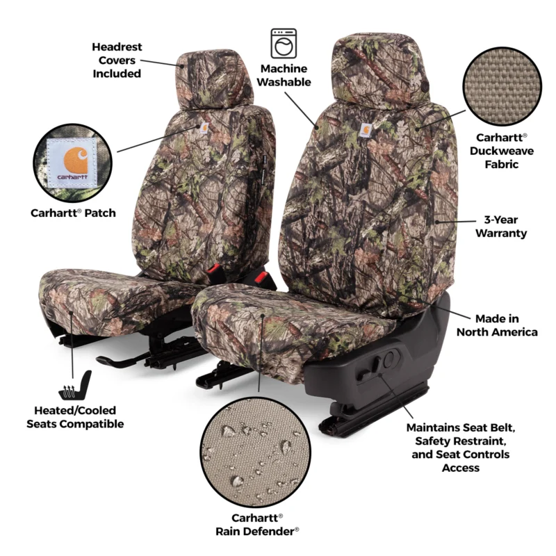 Seat Saver SSC1341CAMB - Saver Carhartt Duck Weave Seat Covers, Mossy Oak