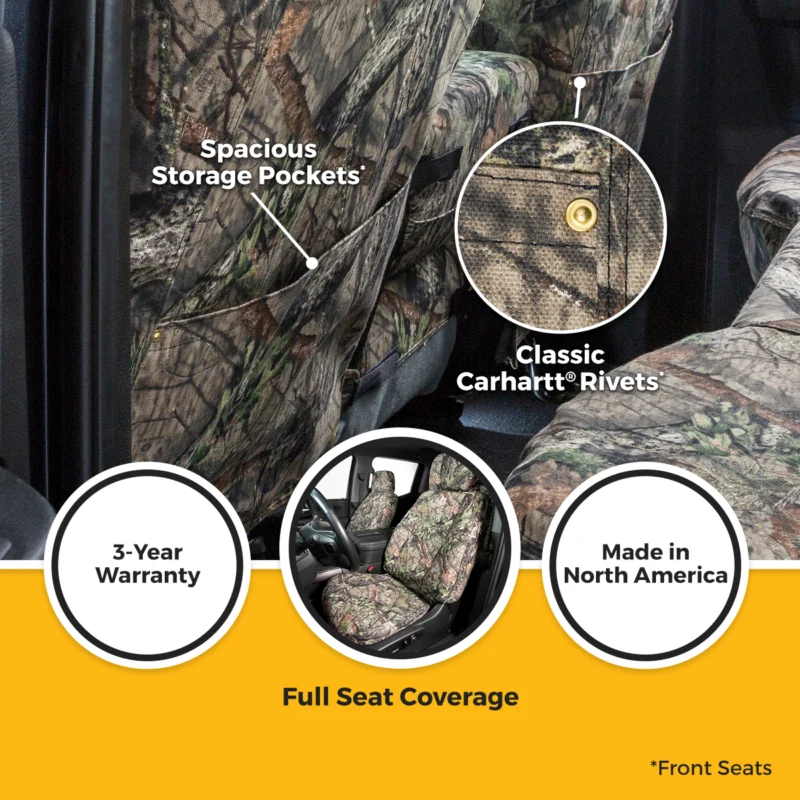 Seat Saver SSC2257CAMB - Saver Carhartt Duck Weave Seat Covers, Mossy Oak