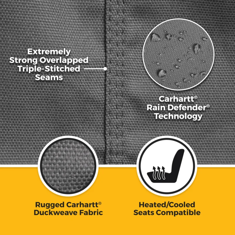 Seat Saver SSC2348CAGY - Saver Carhartt Duck Weave Seat Covers, Gravel