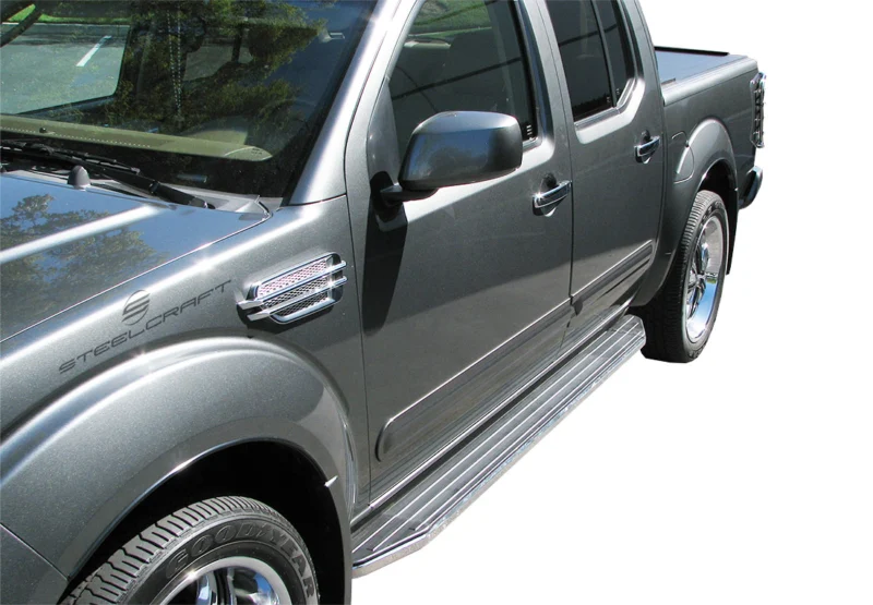 Steelcraft 140950 - STX100 Running Boards, Black / Stainless Trim, Crew Cab