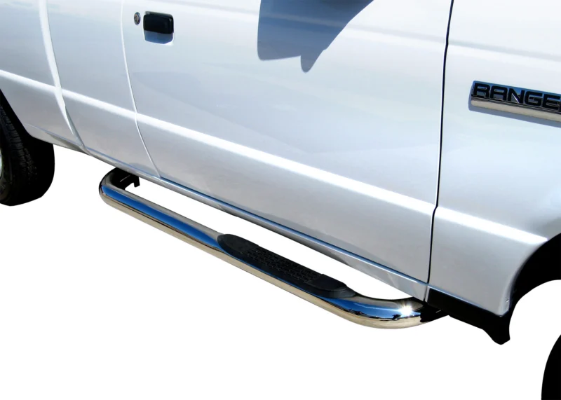 Steelcraft 211507 - 3″ Round Sidebars, Stainless Steel, Extended Cab