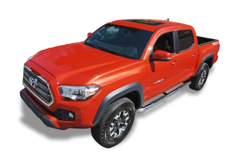 Steelcraft 230907 - 3″ Round Sidebars, Stainless Steel, Crew Cab