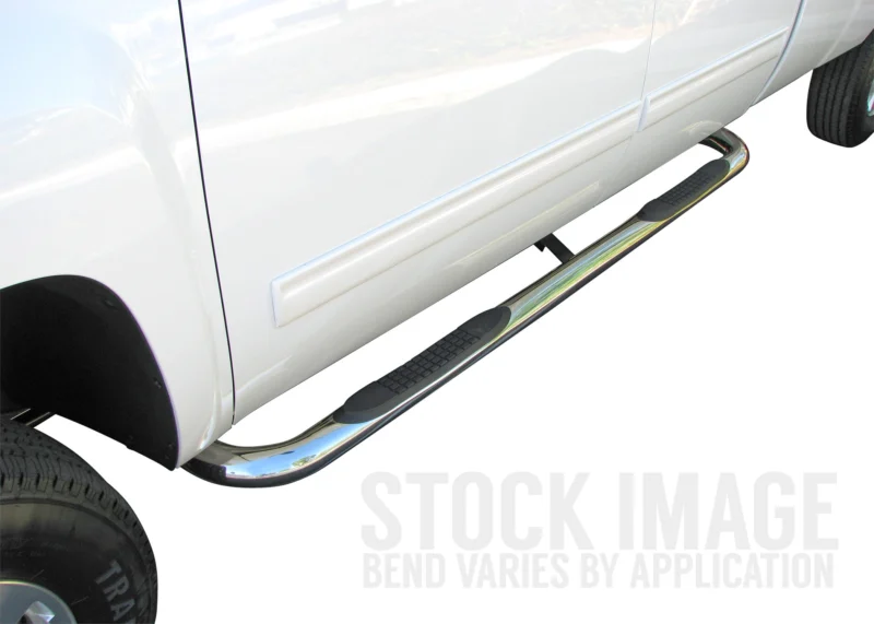 Steelcraft 233137 - 3″ Round Sidebars, Stainless Steel, Crew Cab