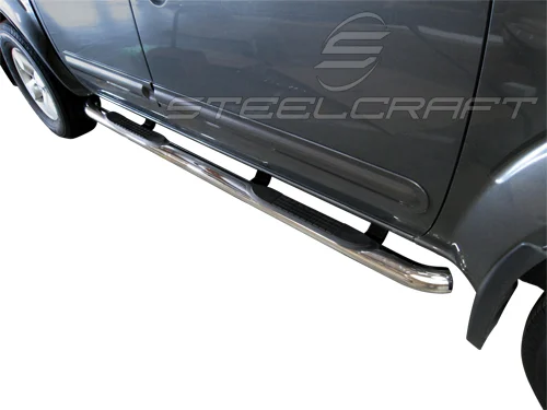 Steelcraft 240917 - 3″ Round Sidebars, Stainless Steel, Extended Cab