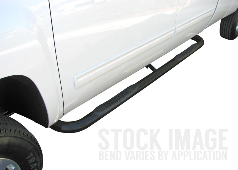 Steelcraft 240920 - 3″ Round Sidebars, Black, Crew Cab