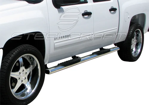 Steelcraft 402229 - 5″ Oval Sidebars, Stainless Steel, Crew Cab