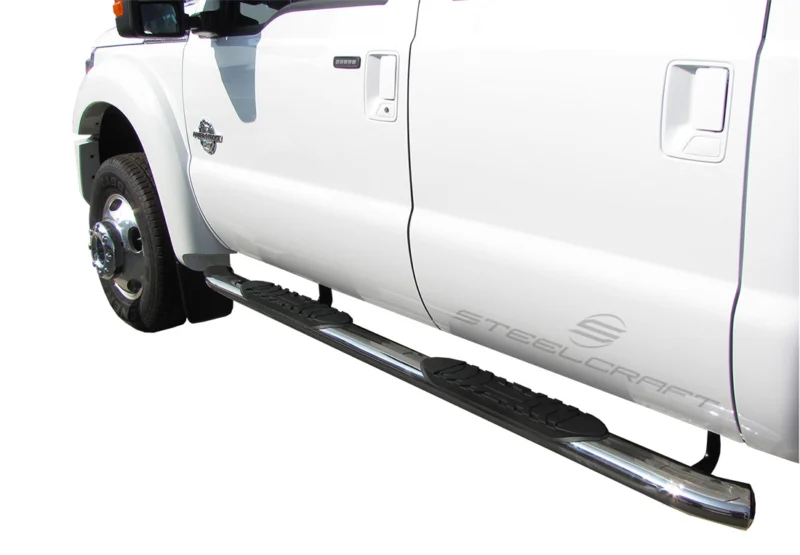 Steelcraft 412469P - 5″ Oval Sidebars, Stainless Steel, Crew Cab