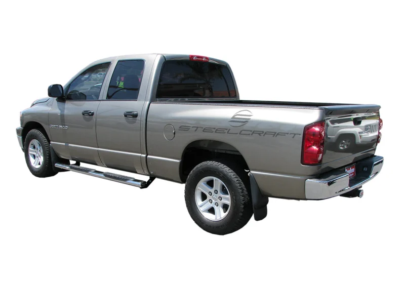 Steelcraft 420819 - 5″ Oval Sidebars, Stainless Steel, Crew Cab