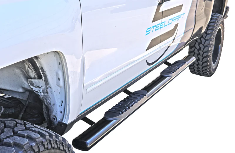 Steelcraft 423409B - 5″ Oval Sidebars, Black, Extended Cab