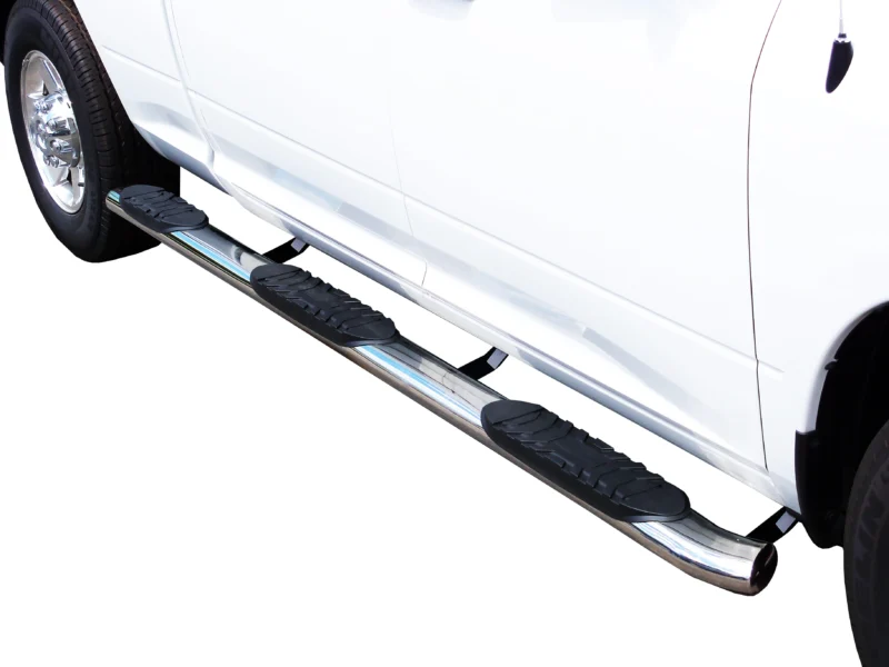 Steelcraft 424105 - 5″ Oval Sidebars, Stainless Steel, Crew Cab