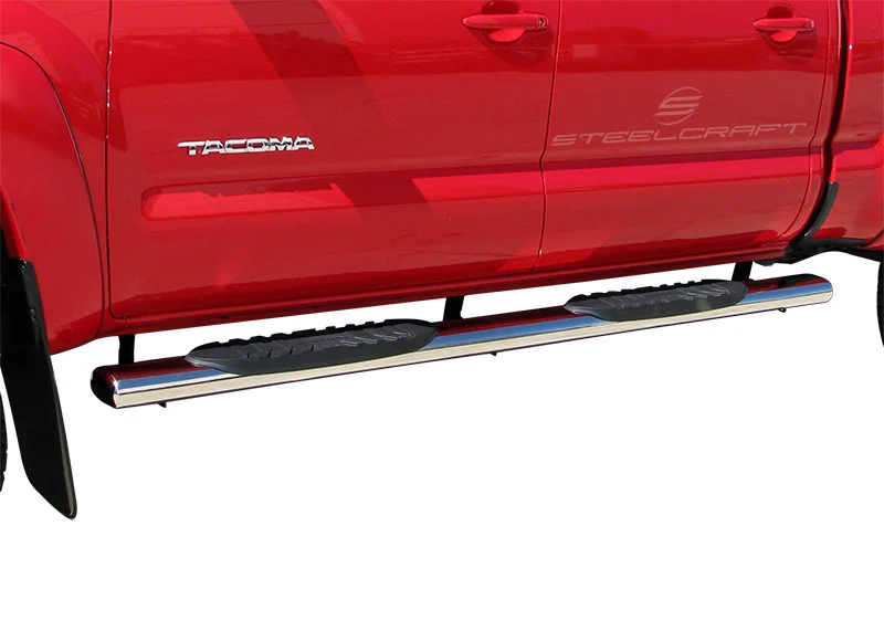 Steelcraft 430909 - 5″ Oval Sidebars, Stainless Steel, Extended Cab