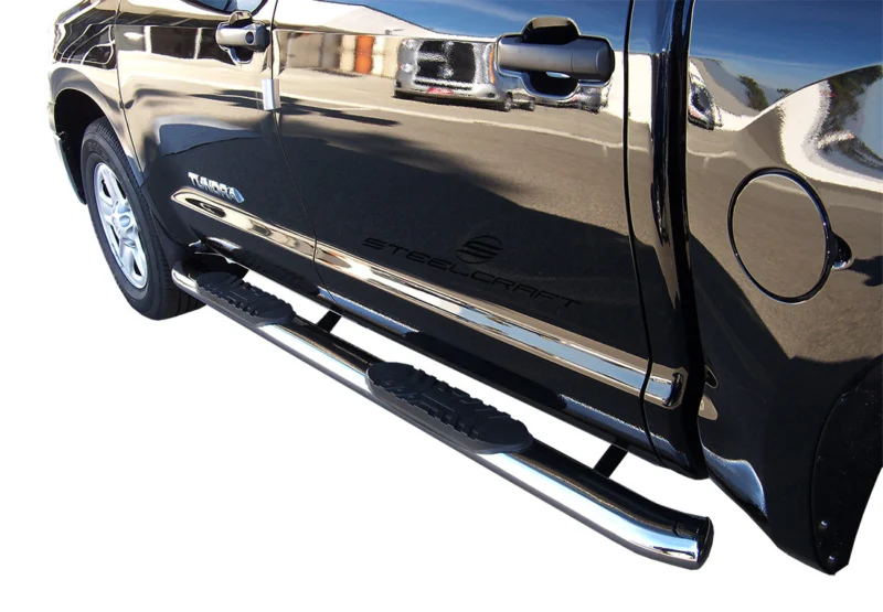 Steelcraft 433129P - 5″ Oval Sidebars, Stainless Steel, Crew Cab