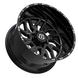 TIS 544BM-2108920 - 544bm, 20x10 8x180 -20mm, Gloss Black w/Milled Accents