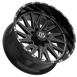 TIS 547BM-2106825 - 547bm, 20x10 6x135 -25mm, Gloss Black w/Milled Accents