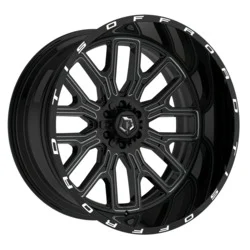 TIS 560BM-2448776 - 560bm, 24x14 8x170 -76mm, Gloss Black w/Milled Accents