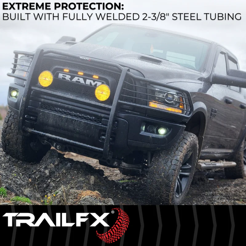 TrailFX E0046T - Grille Guards, Black, Powder Coated