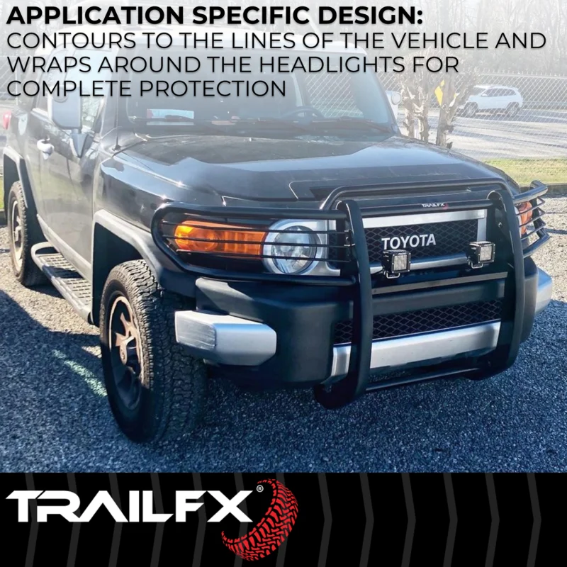 TrailFX E0046T - Grille Guards, Black, Powder Coated