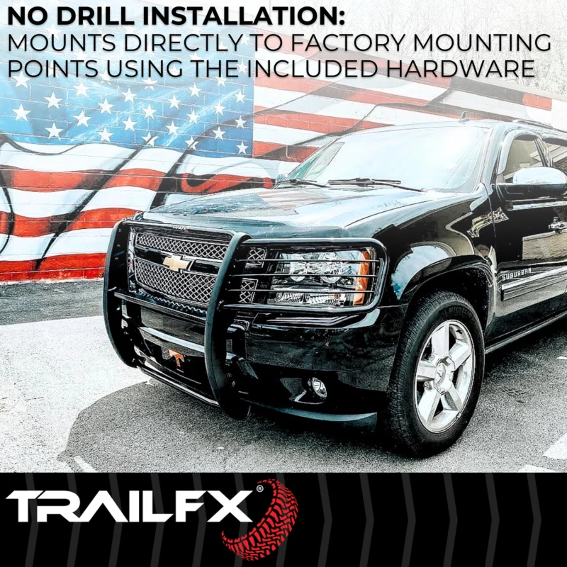 TrailFX E0046T - Grille Guards, Black, Powder Coated