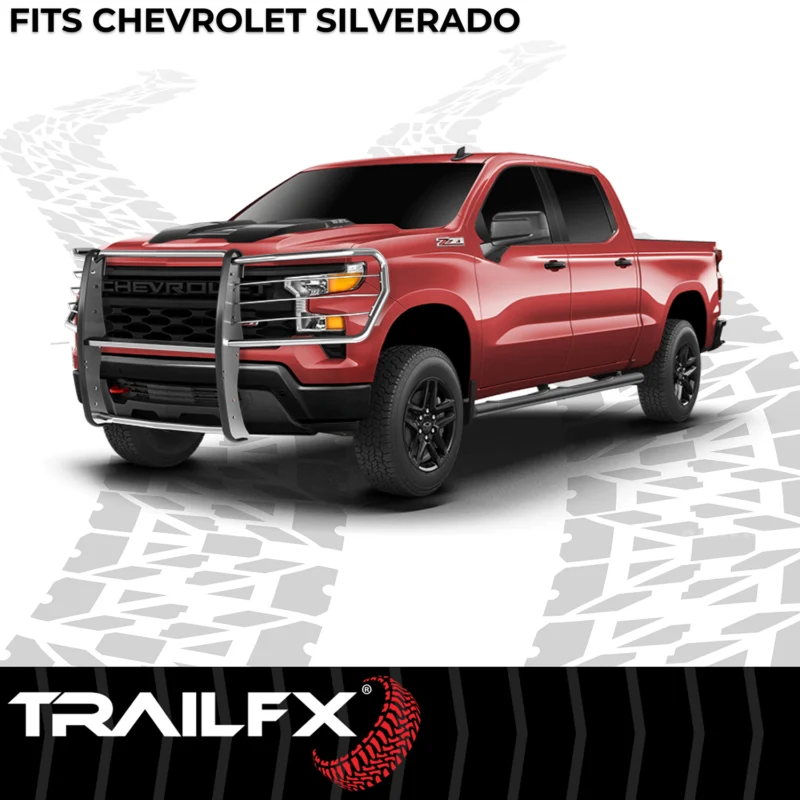 TrailFX E0047S - Grille Guards, Silver, Polished