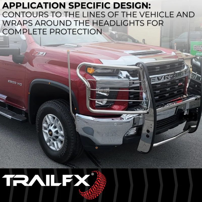 TrailFX E0047S - Grille Guards, Silver, Polished