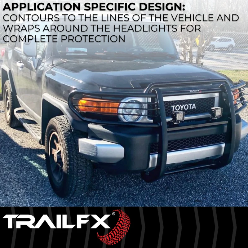 TrailFX E0049T - Grille Guards, Black, Powder Coated