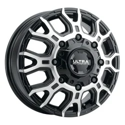 Ultra 022-7699FU - 022FU Scorpion Dually, 8x8.25, Gloss Black w/Diamond Cut Face