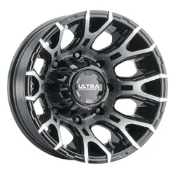 Ultra 022-7699RU - 022RU Scorpion Dullally, 8x8.25 -140mm, Gloss Black w/Diamond Cut Face