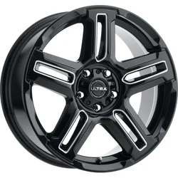 Ultra 258-7843BM+30 - 258BM Prowler Lifted, 5x110 +30mm, Gloss Black w/Milled Accents