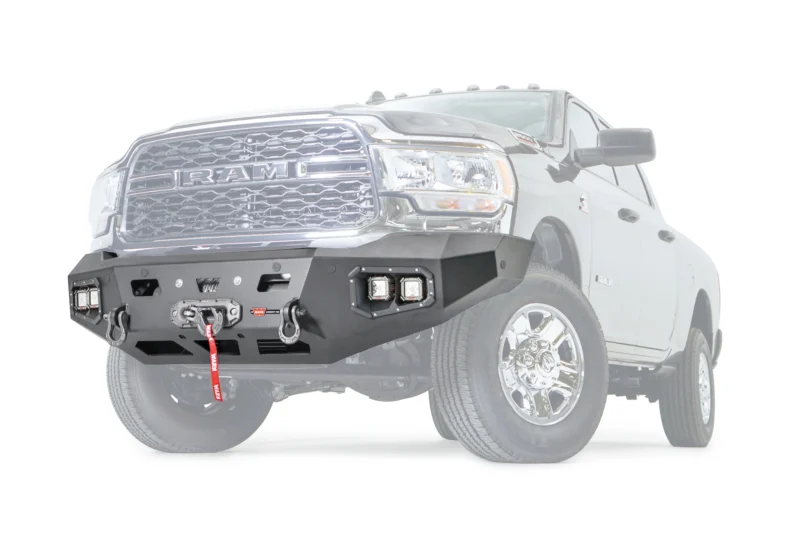 Warn 107001 - Ascent Bumpers, Black, Powder Coated
