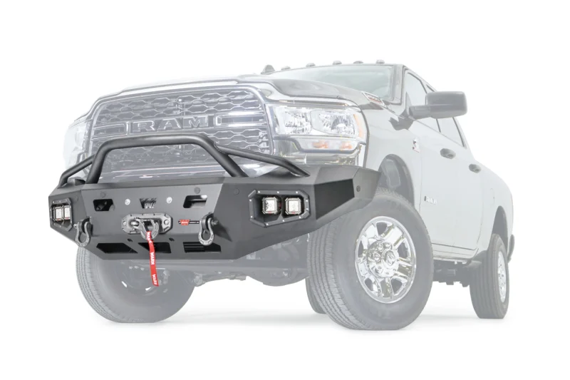 Warn 107003 - Ascent Bumpers, Black, Powder Coated