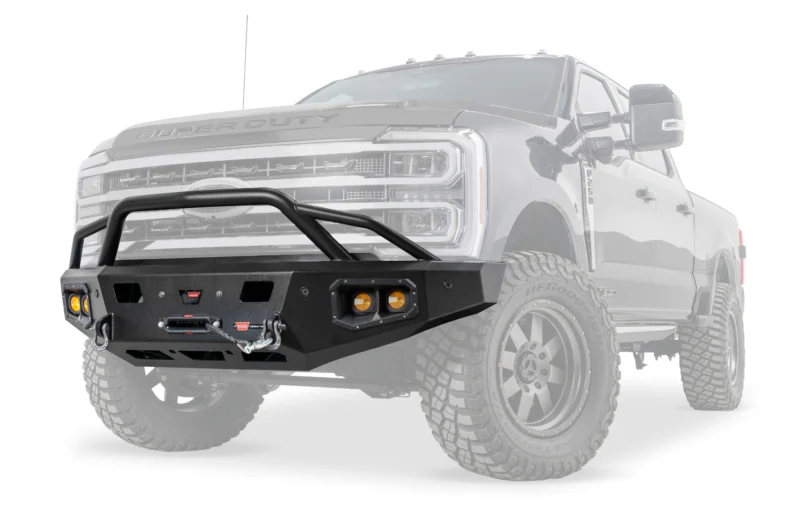 Warn 110631 - Ascent Bumpers, Black, Steel