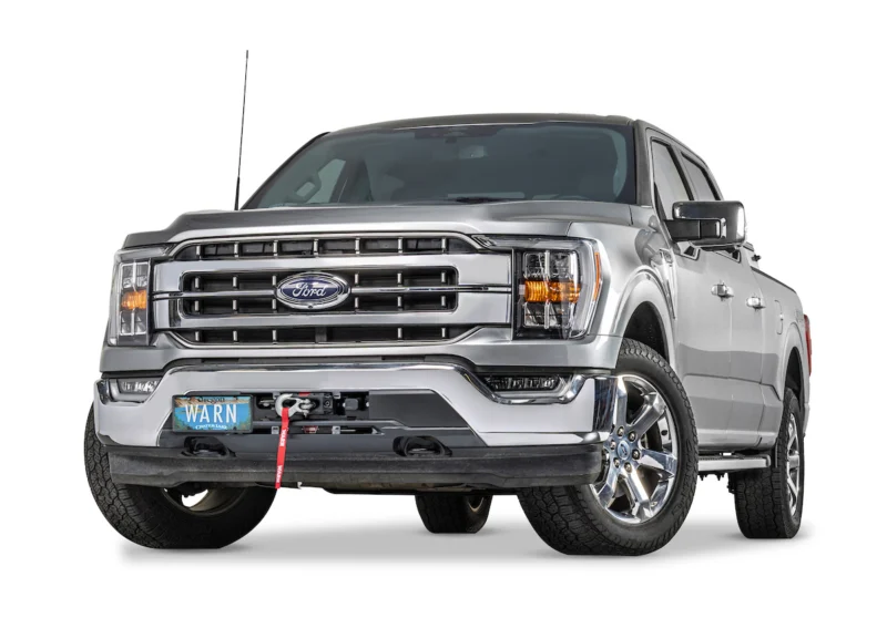 Warn 113590 - Winch Mounting Plates & Carriers, Black, Powder Coated